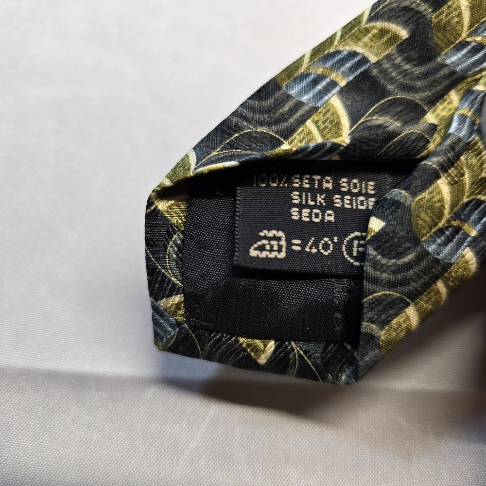 Ermenegildo Zegna Disegno Esculsivo Silk Tie 57.5x3.5 Geometric Design - Picture 4 of 9